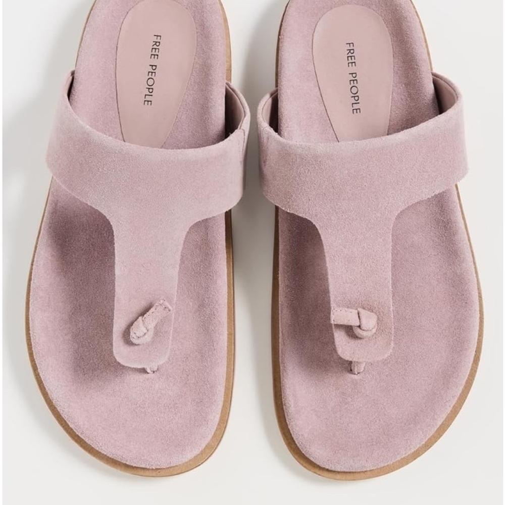 NWT-Free People Blush Suede Sandals
